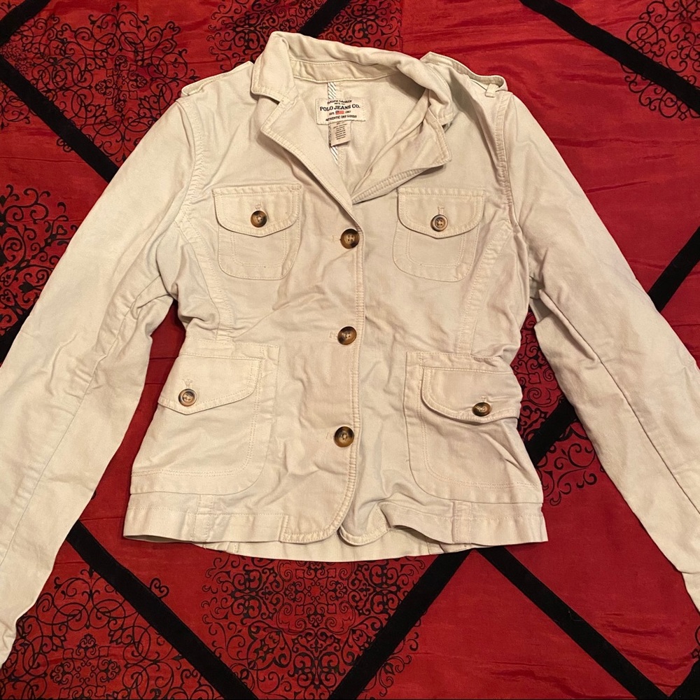 Ralph Lauren Beige Button Down Jacket (Size M)